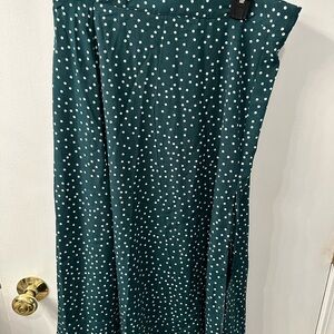SHEIN Green Maxi A-Line Skirt for Work
